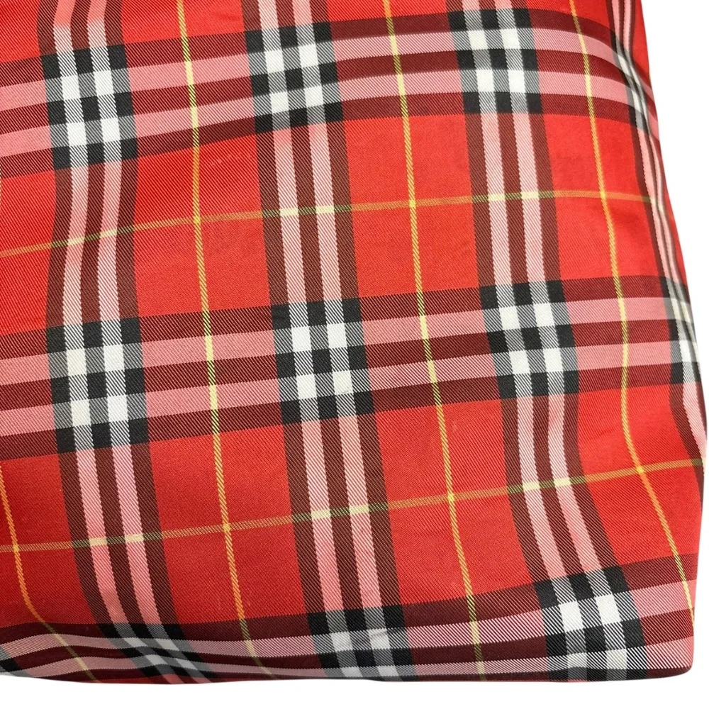 Burberry vintage red plaid oversize travel tote bag - Picture 5 of 16